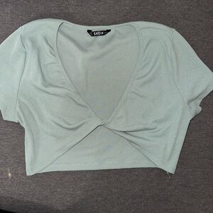 SHEIN super cropped mint green shirt size medium!